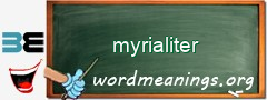 WordMeaning blackboard for myrialiter